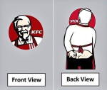 Logo KFC vu de face et de dos