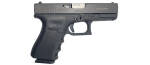 Pistolet noir sur fond blanc
