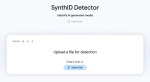 Interface de SynthID Detector