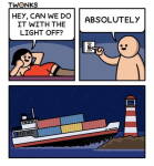 La lumière éteinte près du phare