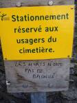 Panneau de stationnement réservé