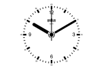 Cadran d’horloge Braun noir et blanc