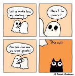 Deux fantômes et un chat
