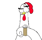 Poulet blanc dessiné