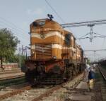 Locomotive sur une voie ferrée