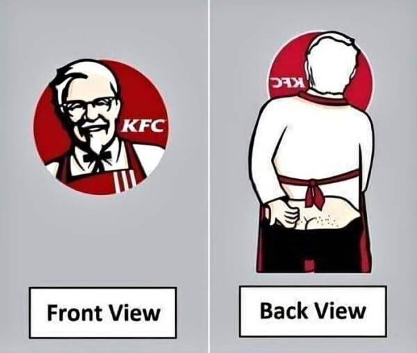 Logo KFC vu de face et de dos