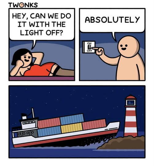 La lumière éteinte près du phare