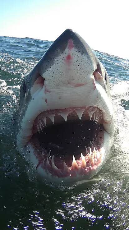 Requin à la gueule ouverte