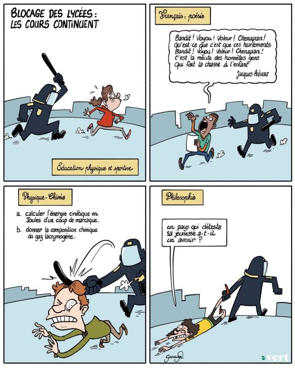 Les cours continuent pendant le blocage des lycées