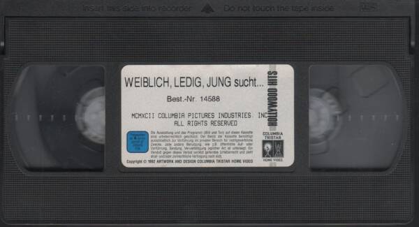 Cassette VHS avec étiquette en allemand