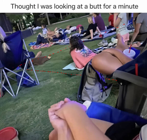 Illusion d’optique sur une pelouse