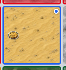 Terrain sableux encadré