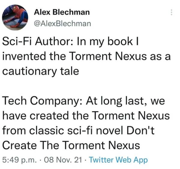 Publication sur le « Torment Nexus »