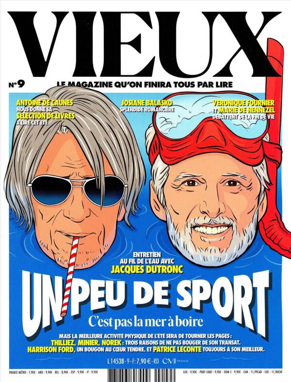 Couverture illustrée du magazine Vieux