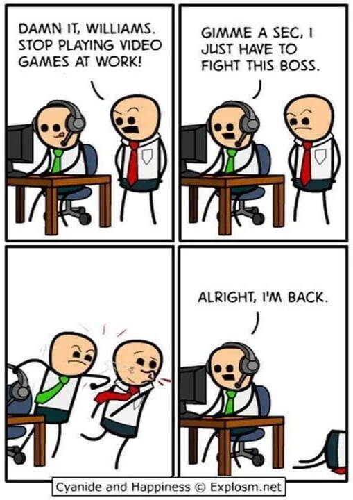 Une partie au bureau