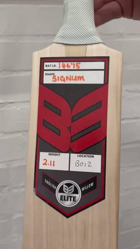 Batte de cricket en bois avec étiquette Elite