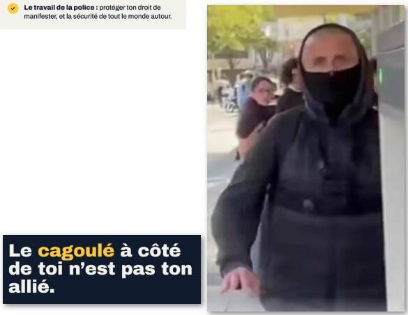 Personne encapuchonnée au visage couvert