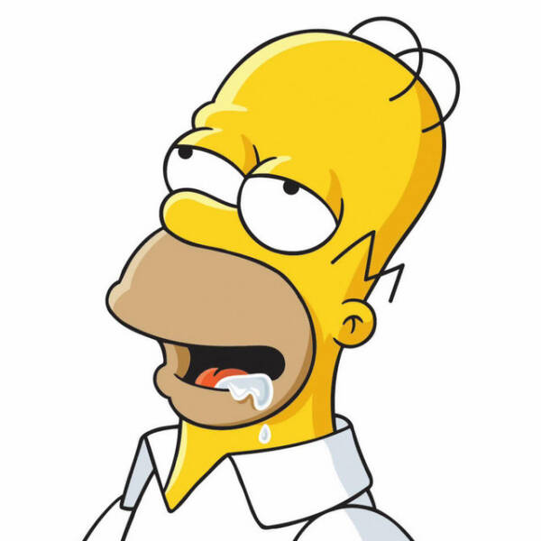 Homer Simpson la bouche ouverte