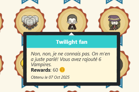 Carte de commentaire « Twilight fan »