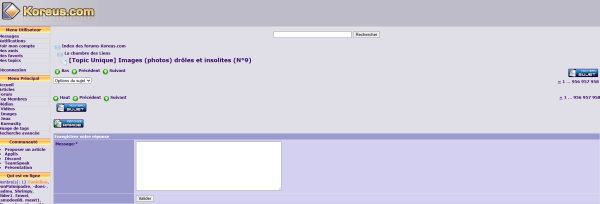 Page d’un forum Koreus