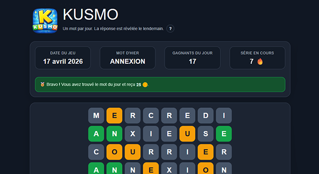 Kusmo, le jeu des mots